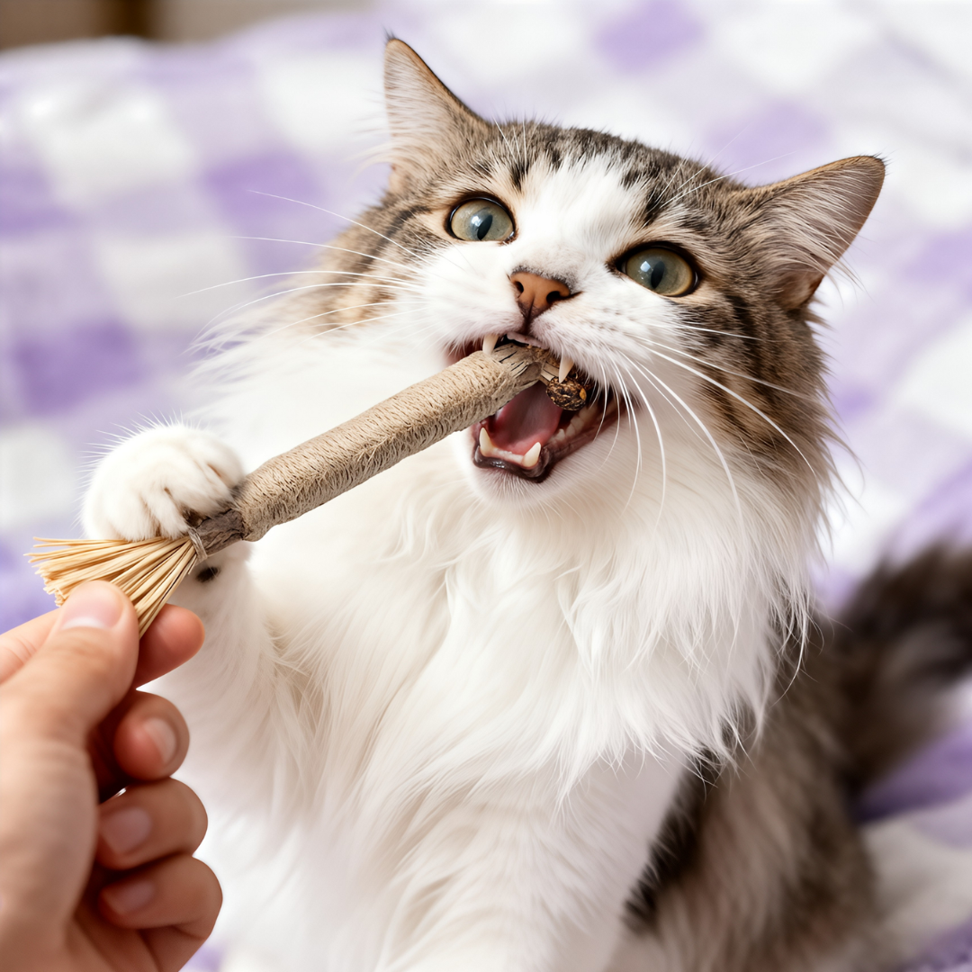 Natural Silvervine Sticks for Calm, Engaged, and Happy Cats